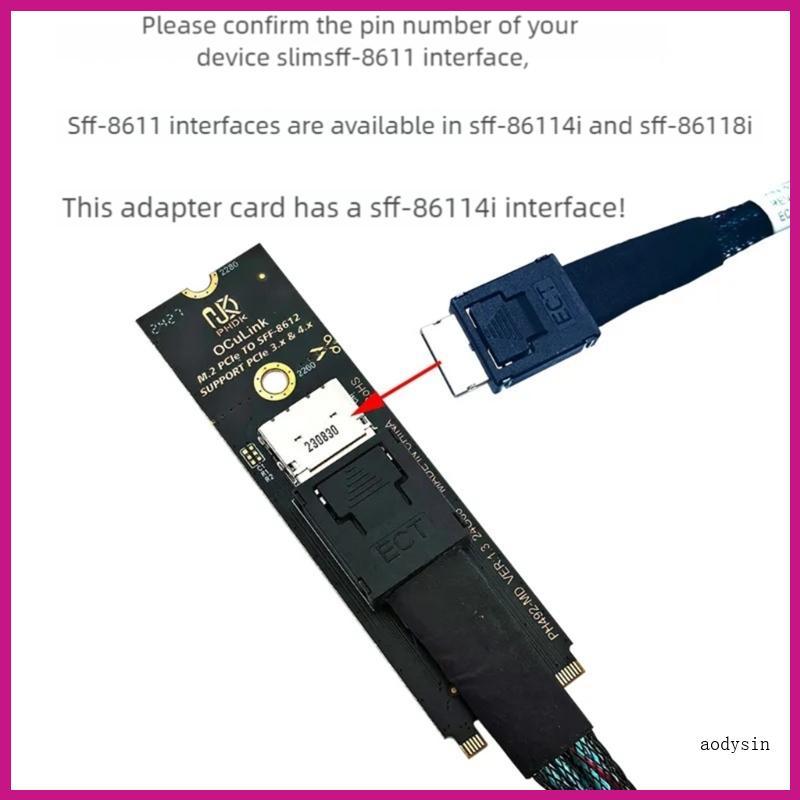 (ส่วนลดสูง) aodysin.th U 2 U 3 SSDs อะแดปเตอร์การ์ดสําหรับ PCIe NVMe M 2 ถึง OcuLink อินเทอร์เฟซ Ful