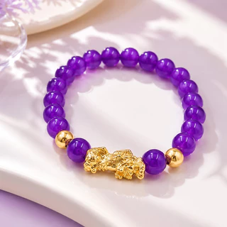 [พร้อมส่ง] สร้อยข้อมือหยกมงคล จี้ปี่เซียะทอง เสริมฮวงจุ้ย เรียกทรัพย์ ใส่ได้ทุกเพศ พร้อมกล่อง