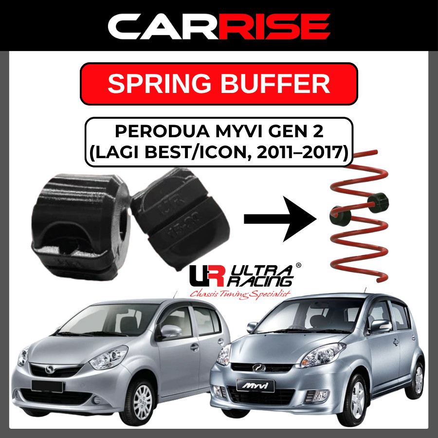 Perodua Myvi Gen 2 Lagi Best/Icon 1.5 (M600) 2011-2017 - บัฟเฟอร์สปริงรถยนต์ Ultra Racing