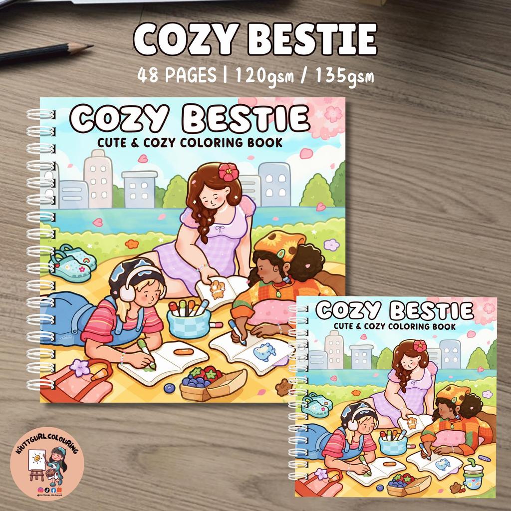 [LASER PRINTED] สมุดระบายสี COZY BESTIE 48 หน้า