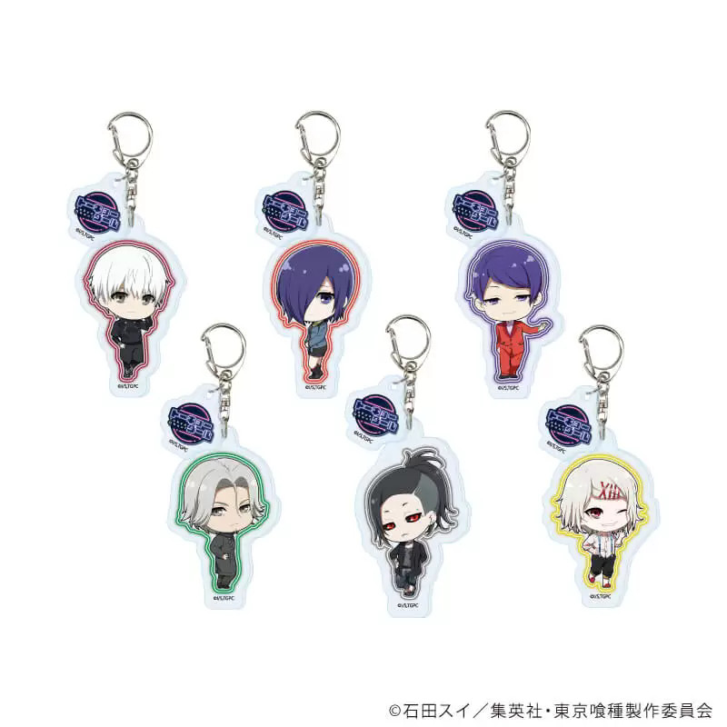 Tokyo Ghoul KeyChain Suzuya Juuzou พวงกุญแจสําหรับผู้หญิง Kaneki Ken อะคริลิคแหวน Uta จี้สาวของขวัญ 