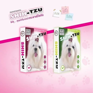 Shih-Tzu Green กระดาษถ่ายเอกสาร ชิห์สุ A4 80gsm 450 แผ่น จำหน่าย 5 รีม