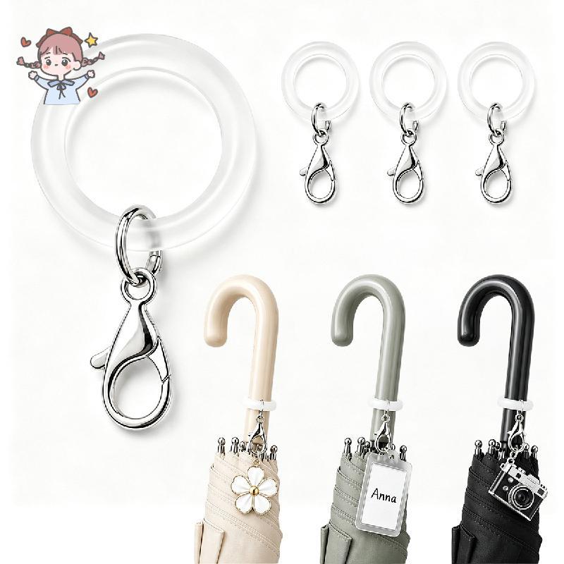 ซิลิโคน O-Ring Lobster Clasp พวงกุญแจอุปกรณ์เสริม, DIY ตุ๊กตาการ์ตูน Charm ทําอุปกรณ์, 50 ชิ้นต่อแพ็คสําหรับ Handmade Craft