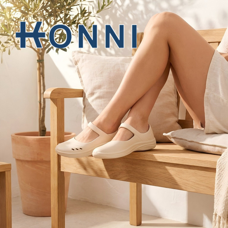 KONNI  รองเท้าแมรี่เจน    ฟีลบัลเล่ต์บัลใจ    ใส่สบายานิ่ม  EVA รองเท้าใส่ในบ้าน รองเท้าแตะหัวโตผู้หญิง