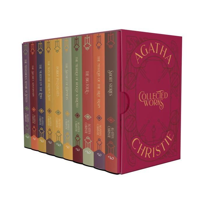 Hardcover Agatha Christie Mysteries 10 Books Collection Set หนังสือ ปกแข็ง
