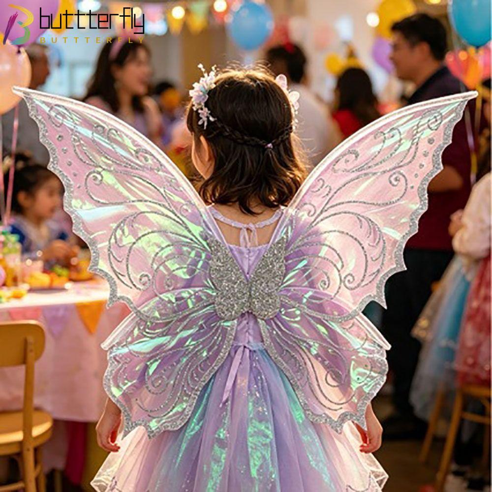 BUTTTERFLY ปีกนางฟ้า, Princess Angel Wing ปีกนางฟ้าประกาย, ชุดตลก UP Organza Cicada Wing สําหรับผู้ห