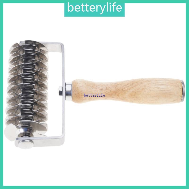 BTF สแตนเลสขนมปัง Pastry Lattice Roller Cutter พิซซ่าคุกกี้ Dough Roller Lattice ในครัวเรือน Baking 