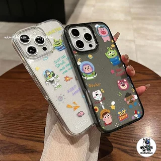 เคส For iPhone 16 Pro Max iPhone 11 เคสใสแบบแวววาว TPU นุ่มสีสันสดใส การ์ตูนสุดหล่อสีสันสดใส For iPhone15 Pro max 14 13