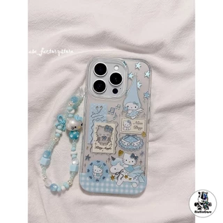 รูแม่นยำ สไตล์สูงระดับ ส่งจากไทย คิตตี้สีฟ้า for iPhone เคสไอโฟน 17 11 12 13 14 15 16 PLUS PRO MAX X XS MAX XR 7 8PLUS แ