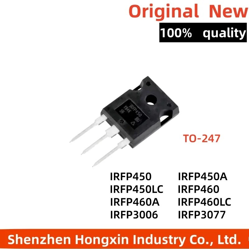 5PCS IRFP450 IRFP450A IRFP450LC IRFP460 IRFP460A IRFP460LC IRFP3006 IRFP3077 TO247 Field Effect ทราน
