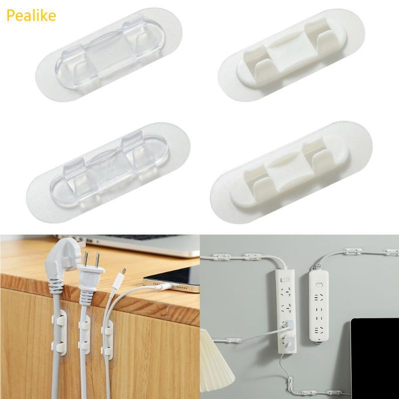 Pealike 10 ชิ้นสายไฟ Organizer Cable Manager การจัดการสายไฟ Self กาวสําหรับหอพัก Wall Window สายชาร์
