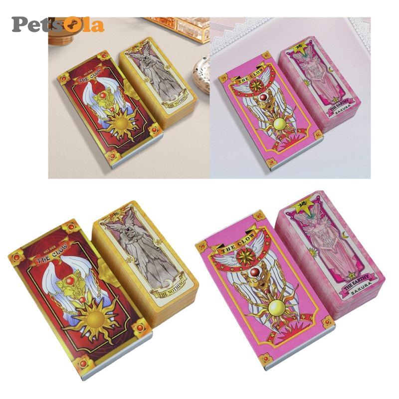 [PETSOLA] อะนิเมะ Clow การ์ด 56 ชิ้น Transformation การ์ดของเล่นแปลกใหม่ปาร์ตี้เกมการ์ดสําหรับคอสเพลย์ Prop ผู้หญิงสาวของขวัญของสะสม