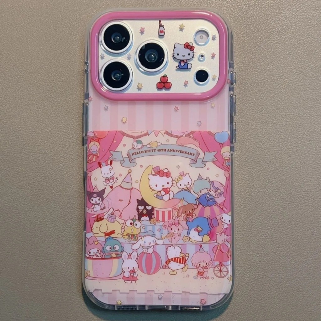 เคสโทรศัพท์เหมาะสําหรับiPhone 11 12 13 14 15 16 17 Pro max Hello kitty Sanrioกันกระแทกกันกระแทกเคสรวมทุกอย่างYUJZ