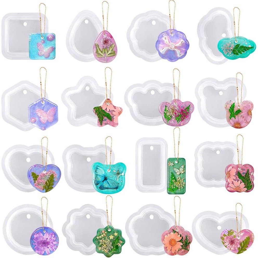 พร้อมส่ง | แม่พิมพ์ซิลิโคนทำพวงกุญแจ แม่พิมพ์จี้พวงกุญแจ Charm Resin Mold สำหรับทำพวกกุญแจ เรซิ่น