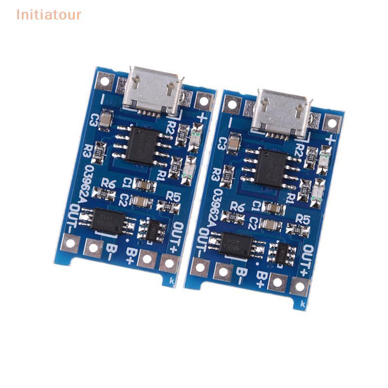 [Initiatour] 2 ชิ้น/เซ็ต 5V Micro USB 1A 18650 แท่นชาร์จโมดูลชาร์จ