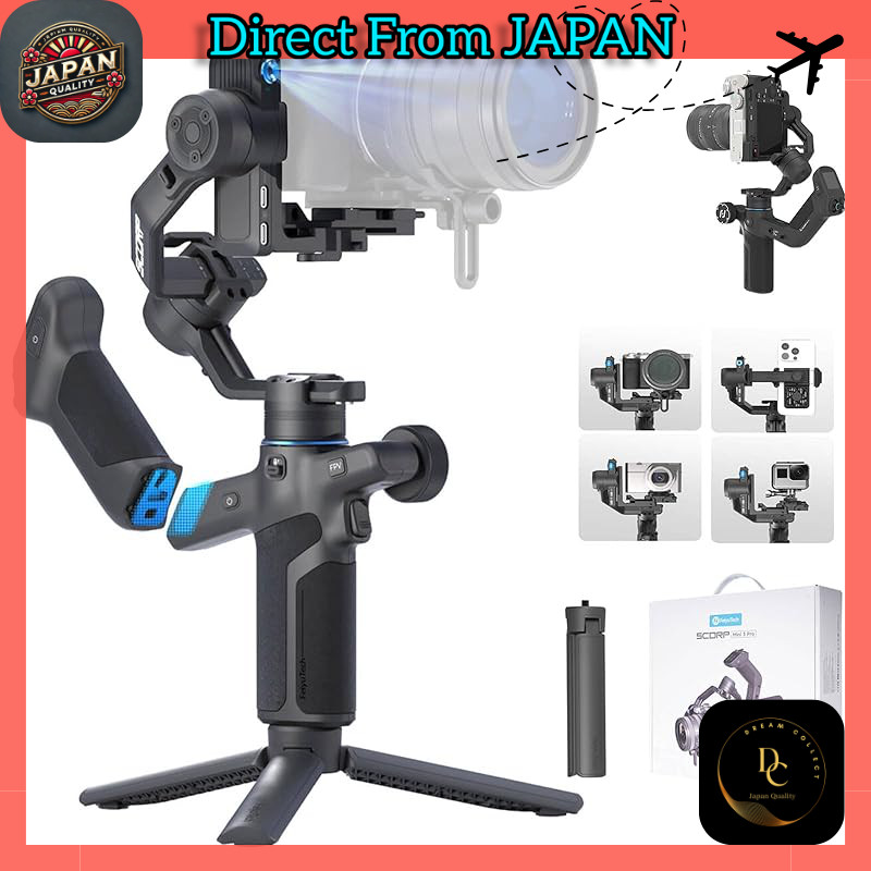 FeiyuTech SCORP Mini 3-PRO 3-Axis Gimbal Camera Stabilizer — 360° AI Tracking up to 18 m, 2 kg Paylo