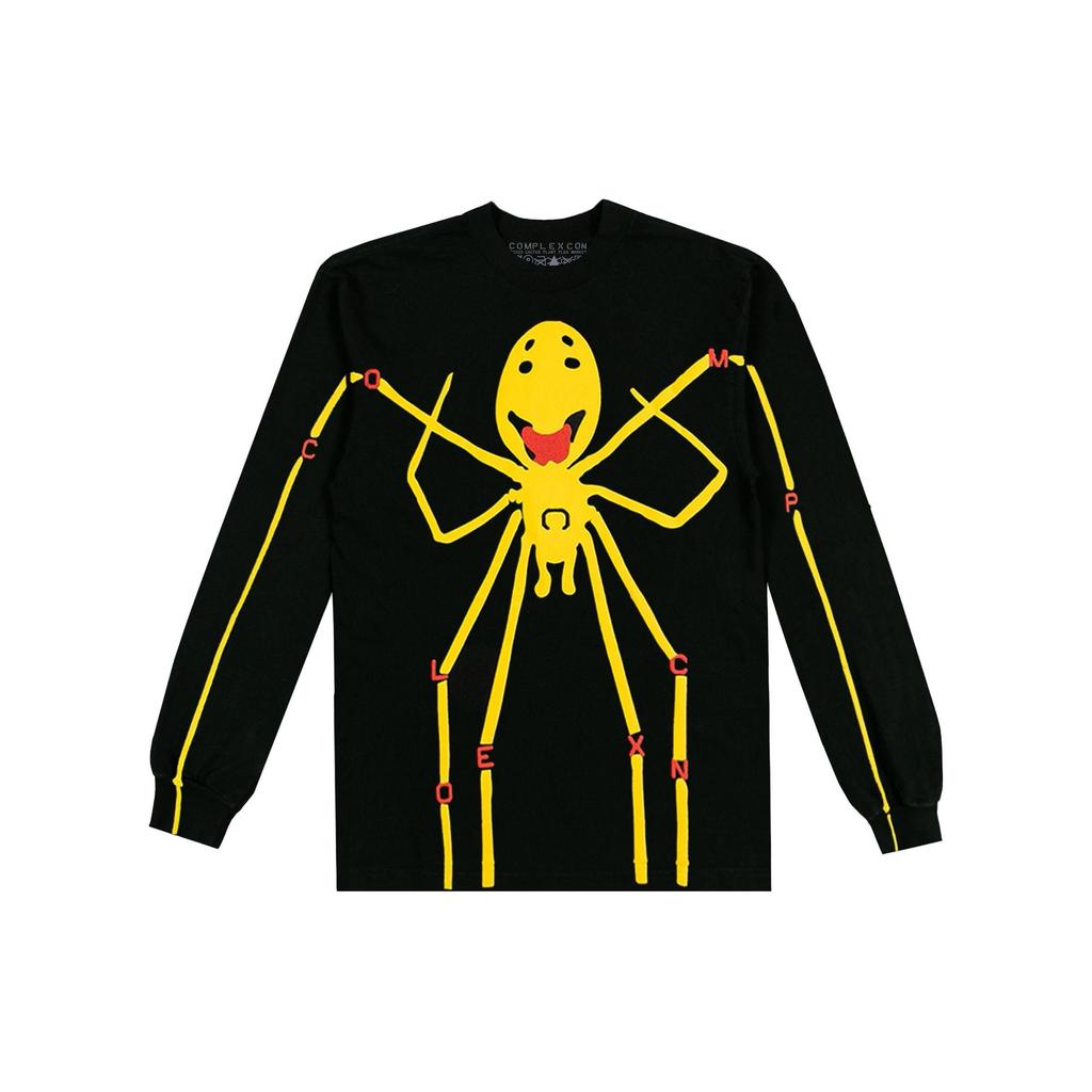 Cactus Plant Flea Market x COMPLEXCON Co-Branded FW23 Chest Smiley Spider Pullover Round Neck Sweats