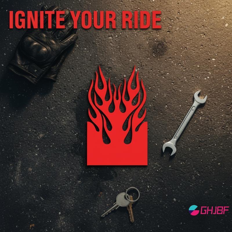 GHJBF] รถจักรยานยนต์ Flame Decals โลโก้ Stripes กันน้ําสําหรับการตกแต่งภายนอกมีสไตล์ nds เดิมnคอเต่า