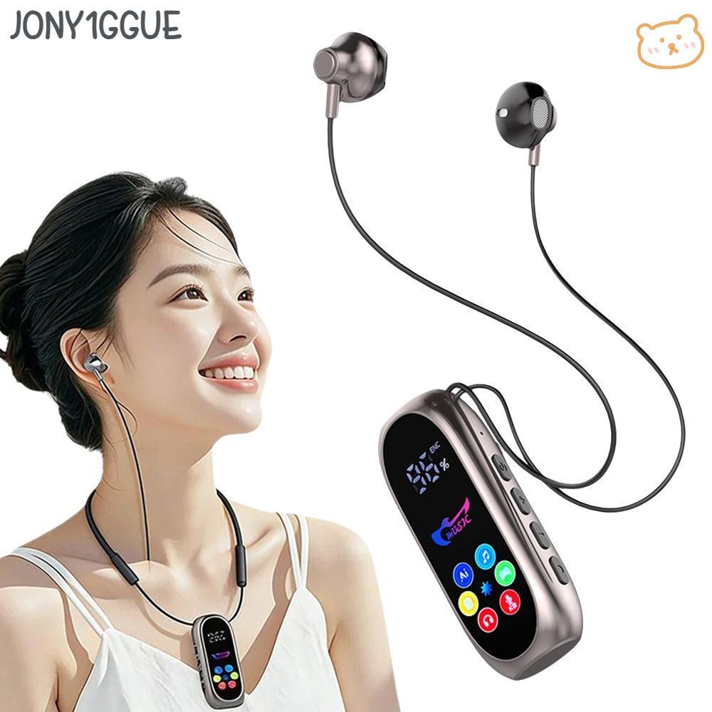 JONY1GGUE หูฟัง Clip-On, Lavalier HD Mic Super Long Battery Life หูฟังแบบคล้องคอ, หน้าจอสีลดเสียงรบก