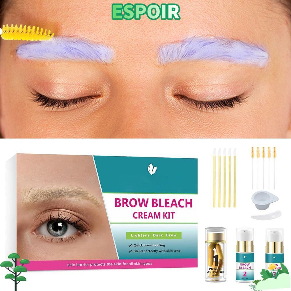 IESPOIRHA Brow Bleach Kit, Quickใช้งานง่าย Lightening Kit, Eyebrow Bleach 5 Applications No Drip Eye