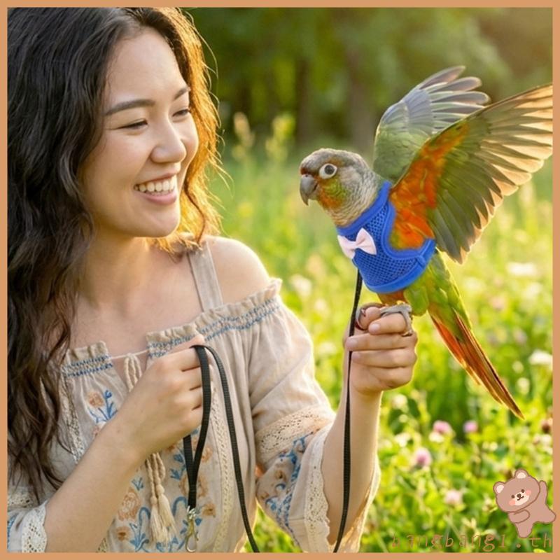 Safe Comfortable Bird Harness Vest Leash Flight Suit For Parrots Secure Outdoor