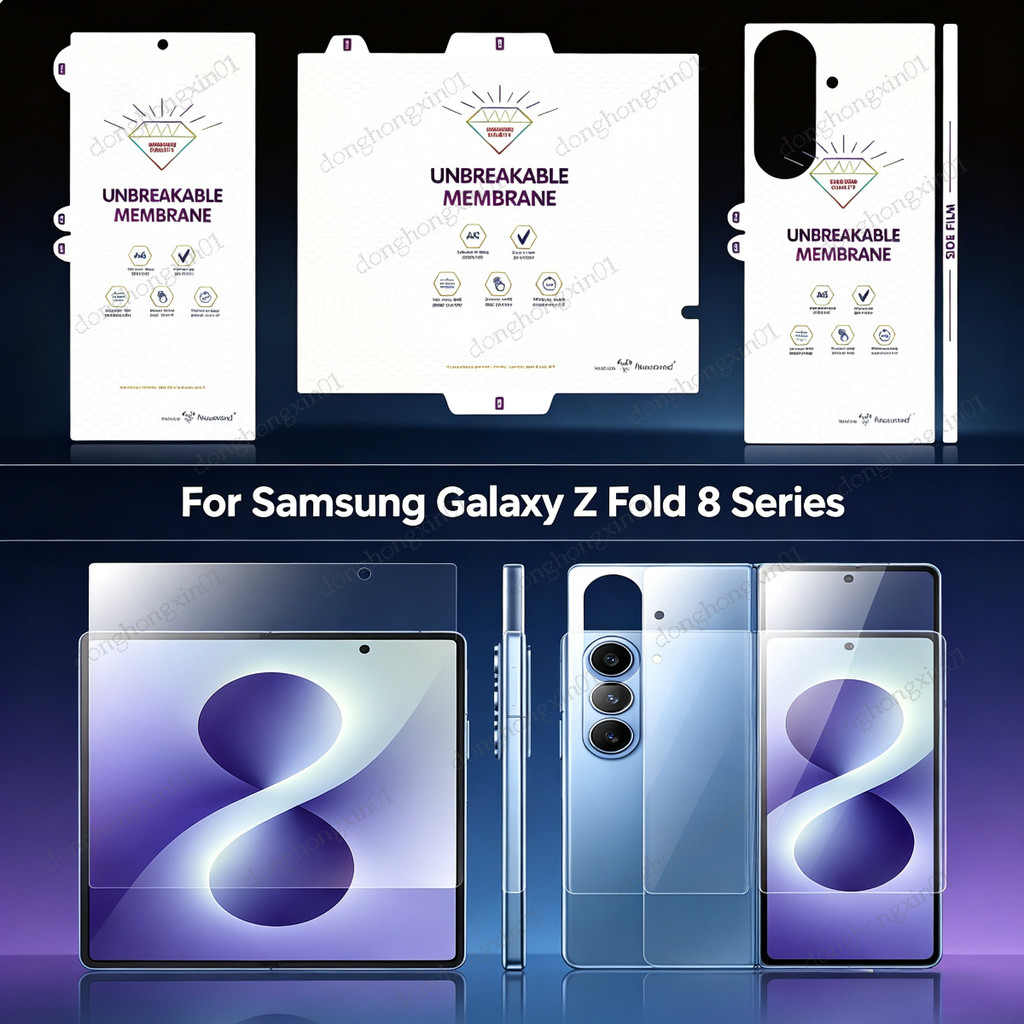 HD Matte Anti-Spy AF ฟิล์มไฮโดรเจลแบบนุ่มสําหรับ Samsung Galaxy Z Fold 8 Ultra Fold 8 ด้านนอกด้านในด้านหลังโปร่งใสปกป้องหน้าจอ