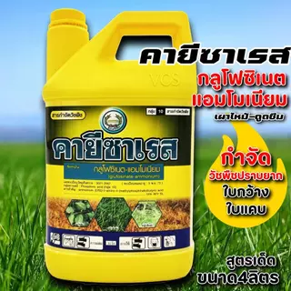คายีซาเรส ยกลัง x6แกลลอน กลูโฟซิเนต แอมโมเนียม กำจัดวัชพืชปราบยาก หญ้า สำหรับวัชพืชใบแคบ ใบกว้าง ปลอดภัยสูงต่อพืชประธาน