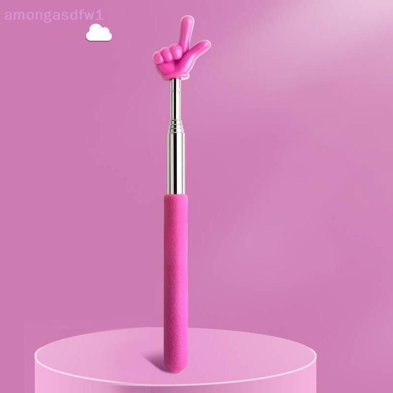 Amongassdfw1 Retractable Teacher Pointer Finger Design StainlessSteel Telescopic School Teaching Poi