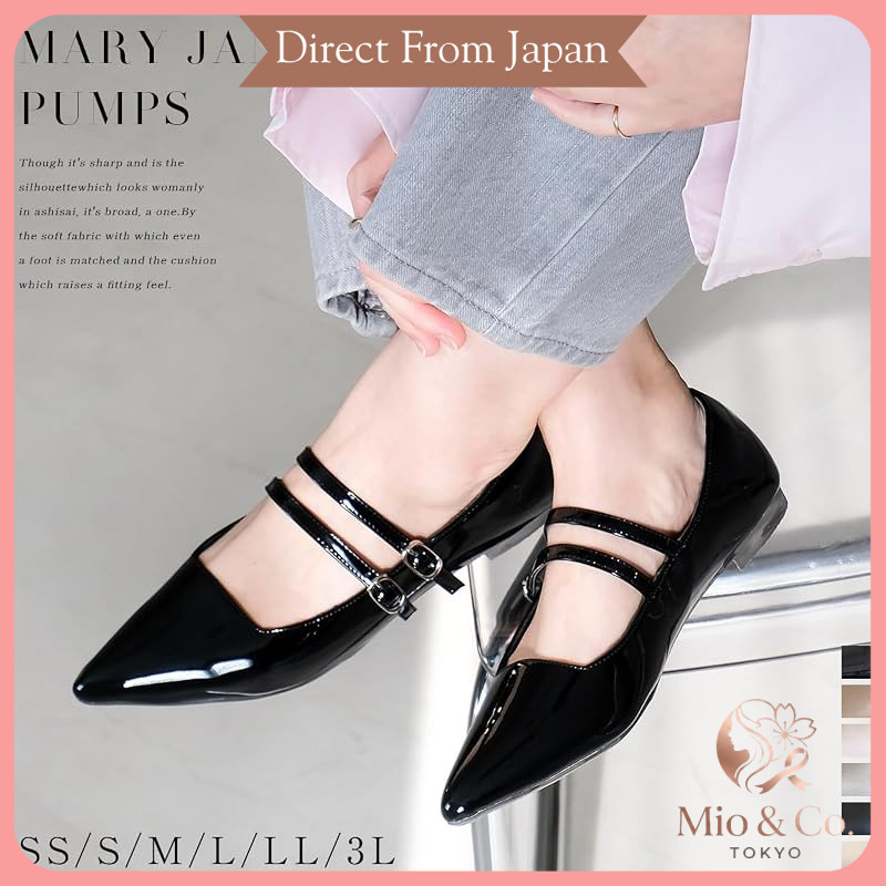 Amiamy Women's Double Strap Mary Jane Flat Loafers KK4589