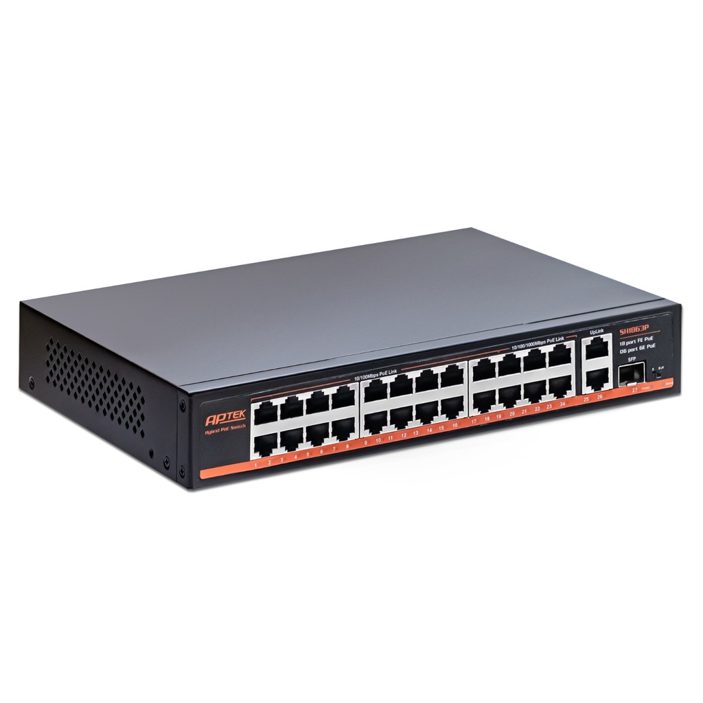 APTEK สวิตช์ Hybrid PoE+ 24 พอร์ต SH1863P