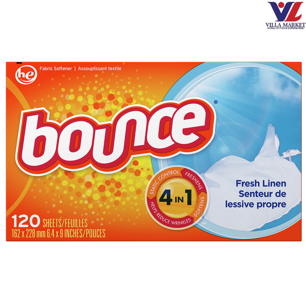 Bounce Dryer Laundry Fabric Softener 300G บราวน์ซ แผ่นปรับผ้านุ่มสำหรับเครื่องอบผ้า