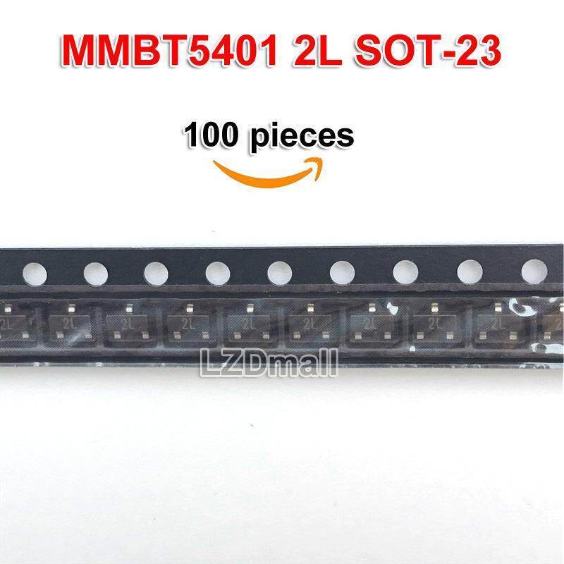 100 ชิ้น MMBT5401 2L SOT-23 2N5401 MMBT5401LT1G SOT23-3 SMD PNP ทรานซิสเตอร์ใหม่
