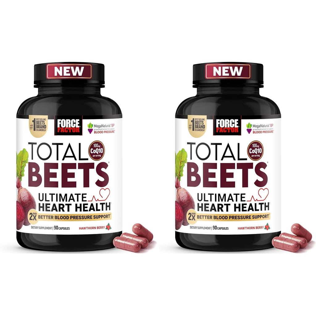 Force Factor Total Beets Heart Health Capsules 90 Count (แพ็ค 2 ชิ้น)