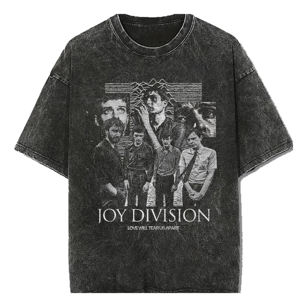 Sand Wash Joy Division ART 2 เสื้อยืดวงผ้าฝ้าย