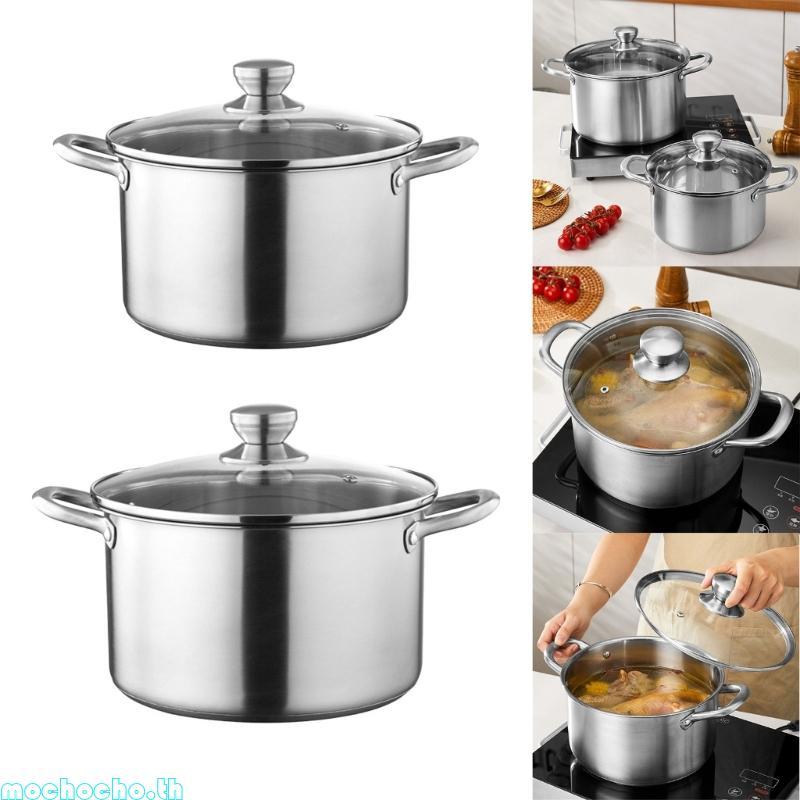 Mochocho Cooking Pots ฝาซุปเหล็ก Stock Pots Kitchen Saucepan เครื่องครัว