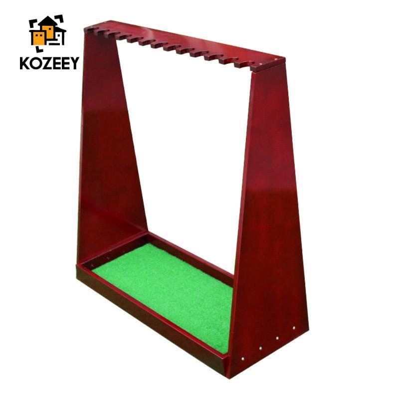 KOZEEY Club Sport Club Display Rack ไม้เนื้อแข็งไม้ Club Sport Club Rack 13 ช่อง