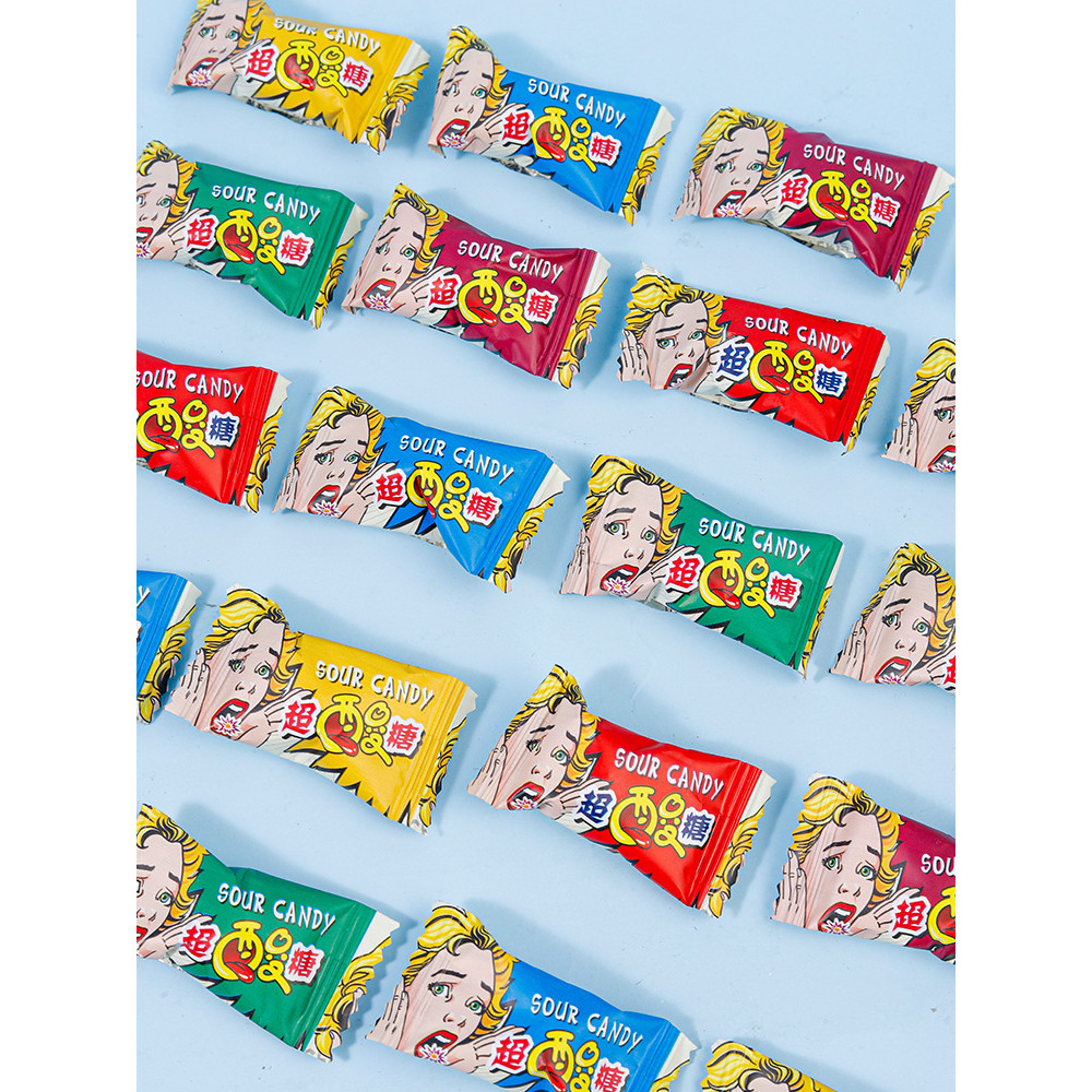 [Pop Sour Candy] Super Sour Lemon Candy Tricky Pervert Sour Influencer Spoof Student Class Candy Dri