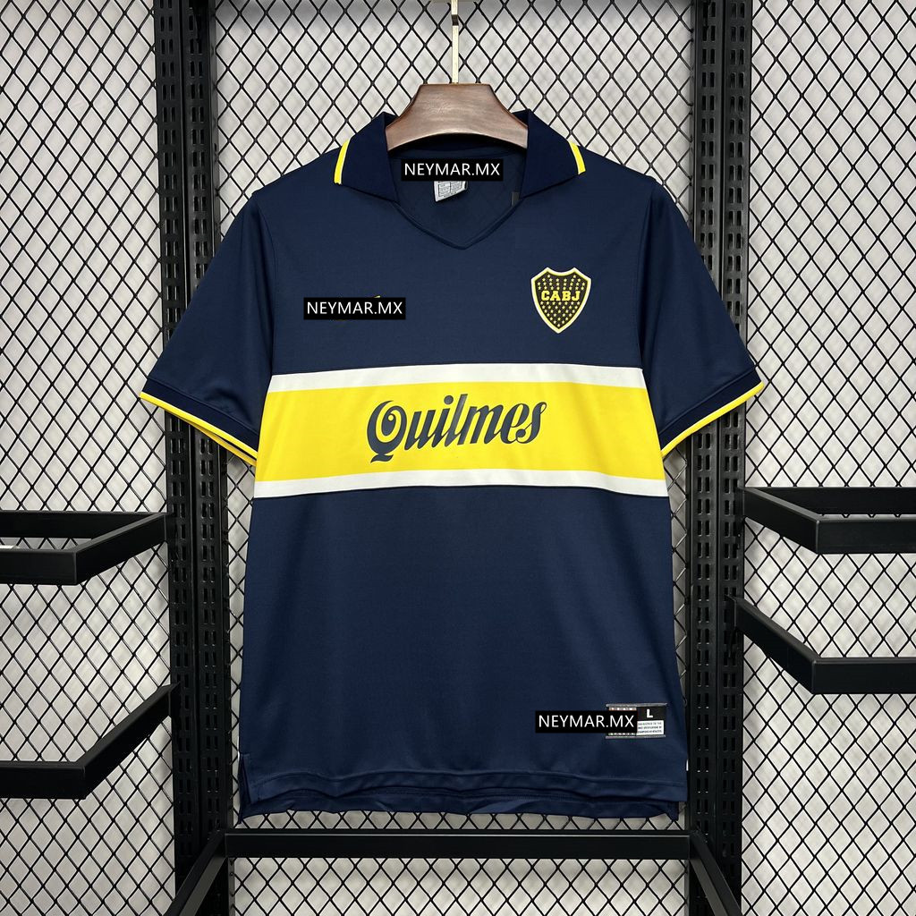 96/97 เสื้อฟุตบอลผู้ชาย Boca Juniors Home Retro