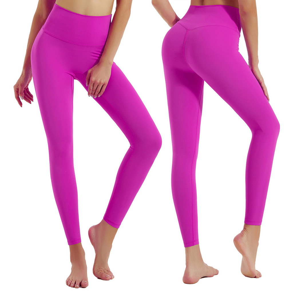 กางเกงโยคะสีทึบ Slim-Fit กางเกงผู้หญิง/ฤดูใบไม้ผลิฤดูร้อนเอวสูงสะโพก-Lifting High-End Quick-Drying กางเกงกีฬา