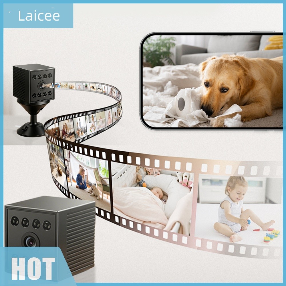 [Laicee.th] กล้อง WiFi Home 1080P HD ในร่มไร้สาย Mini Cube การเฝ้าระวังภายในบ้าน Night Vision สมาร์ท