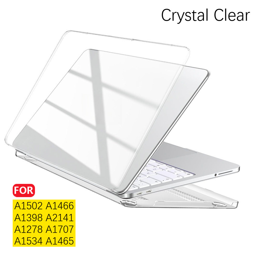Crystal Clear hard case สําหรับ MacBook Air / Pro 13 14 15 16 นิ้ว 1398 1466 A1502 A1278