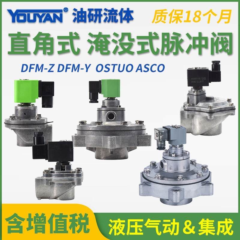 OSTUO วาล์วพัลส์แบบจมใต้น้ำ ASCO ขนาด 3 นิ้ว 2.5 นิ้ว รุ่น DFM-Z-Y-20/25/40S/50S/62S/76S