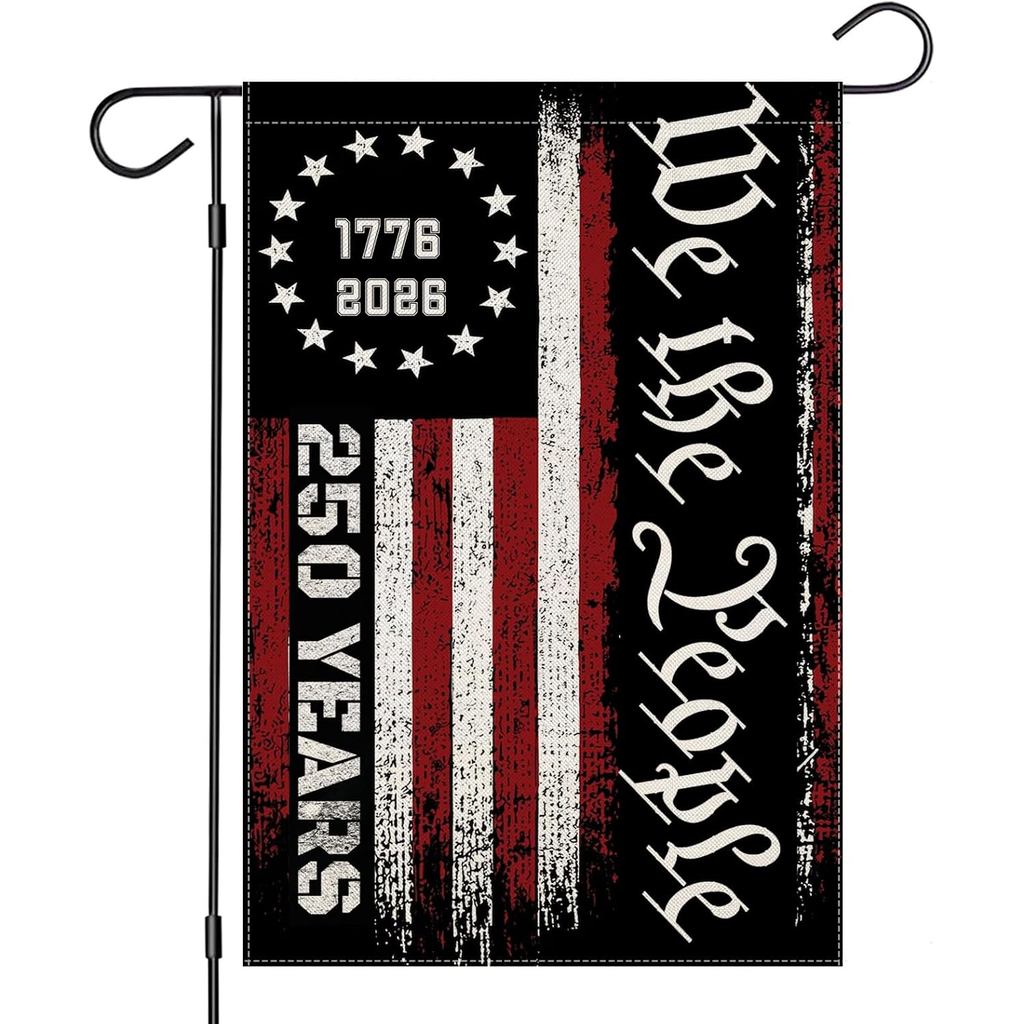 250 ปี USA Anniversary Garden Flags สําหรับด้านนอก,4th of July Patriotic Banner,FREEDOM United State