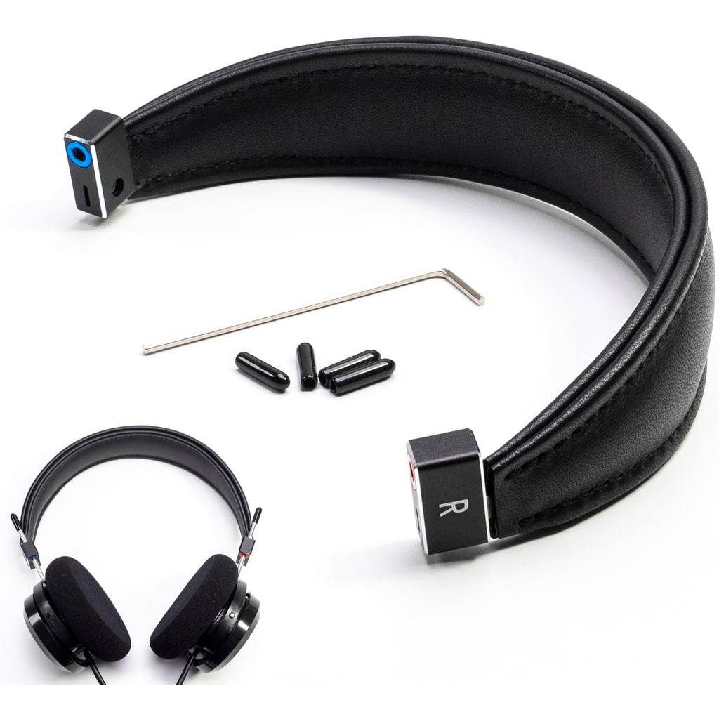 True Lambskin หนังหัว Pad อลูมิเนียมแถบคาดศีรษะที่ถอดออกได้เหล็ก Beam ใช้งานร่วมกับ Grado SR60e SR60