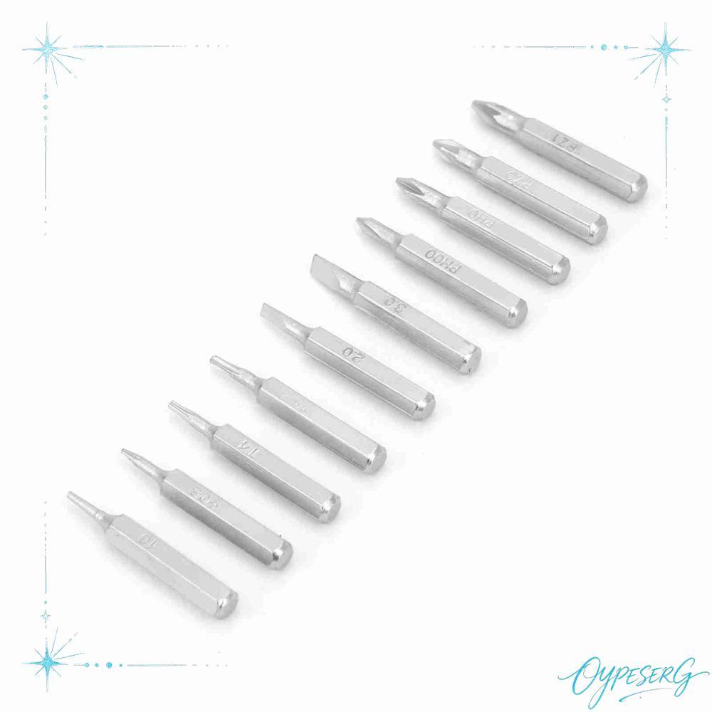 OYPESERG 10 ชิ้นชุดดอกไขควง, 4 มม.Shank Cross Head Phillips ไขควง Bits, ทนทาน Slotted Bits แม่เหล็ก 