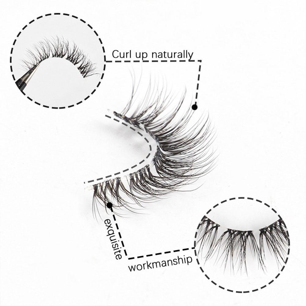 3d โปร่งใส Stem ขนตาปลอมธรรมชาติใช้ Extensions ทุกวันขนตาหนา O1u2