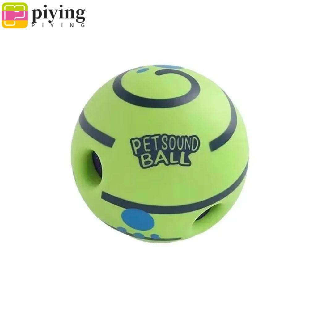 PIYING ของเล่นสุนัข, Rolled Pet Squeakers Wobble Wag Giggle Ball, ไม่ต้องใช้แบตเตอรี่ตลกปลอดสารพิษ C