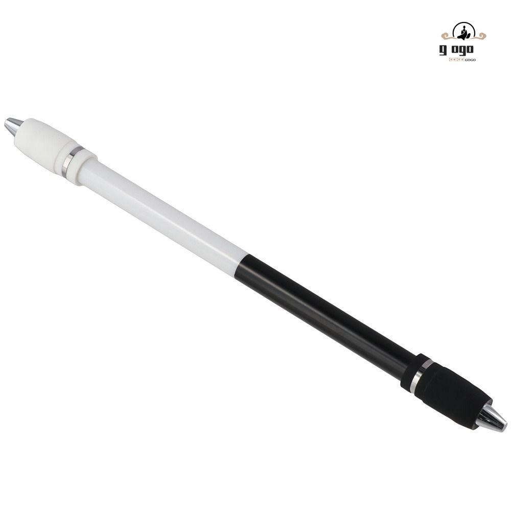 GOGOU Pen Spinning, Black PC Spin Pen, สํานักงานเคลือบกันลื่นแบบยาวสีขาว