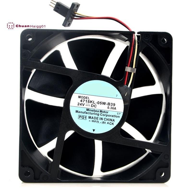 สําหรับ NMB-MAT 4715KL-05W-B39 DC 24V 0.36A 3 สาย PQ1 พัดลมระบายความร้อน