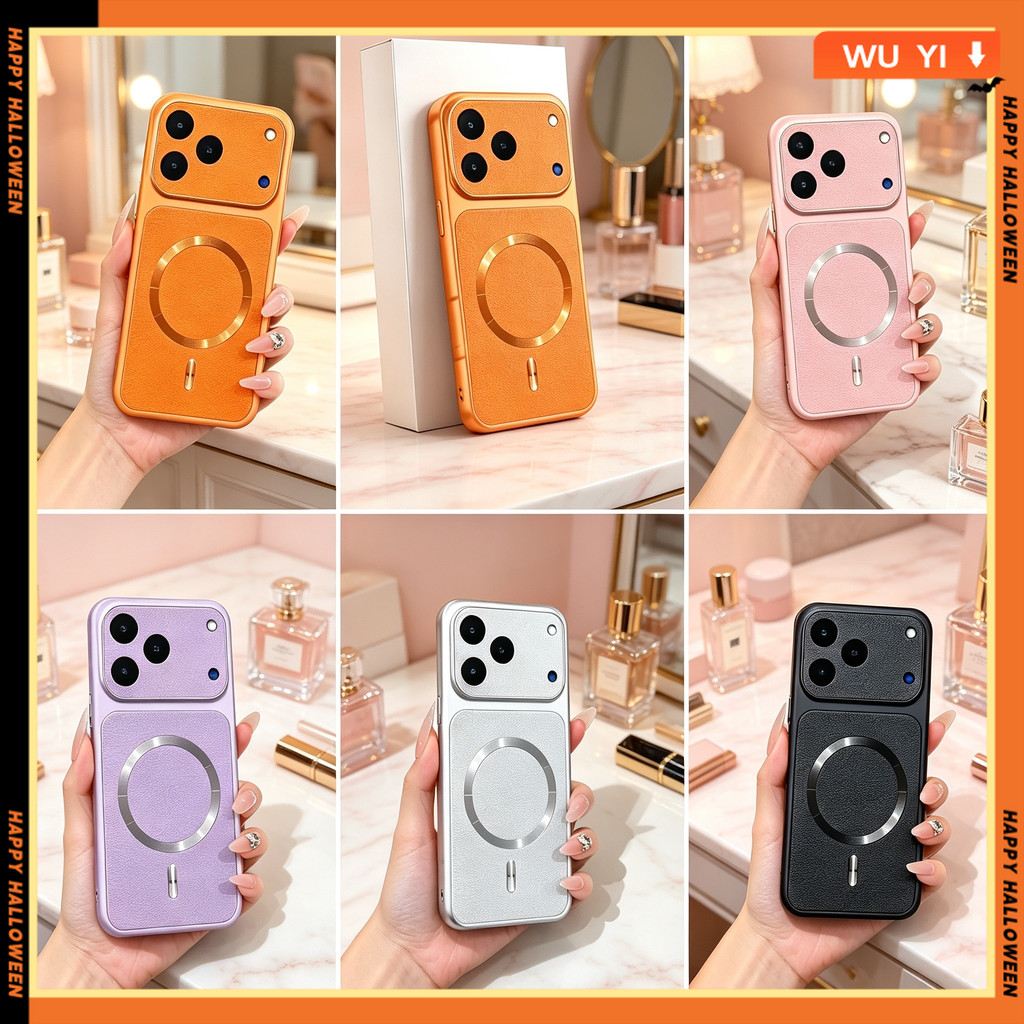 พรีเมี่ยมหนัง-Texturedแม่เหล็กกันกระแทกสําหรับOOPPO Reno 16 10 15 14 13 12 11 Pro 7Z 5G 4G A93 A94 A